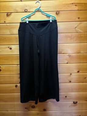 Old Navy Black Wide-Leg Ponte Pants - Smooth High Waist
